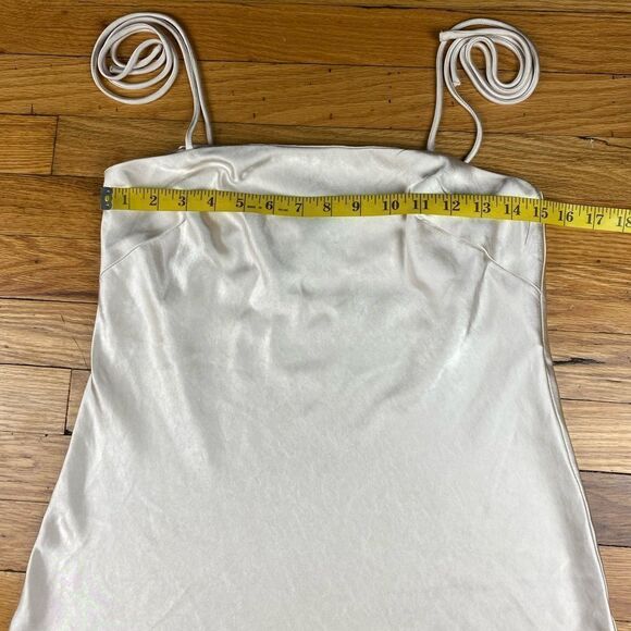 PRINCESS POLLY THE SILKY SLIP MINI DRESS CHAMPAGNE SIZE 6 - Picture 7 of 10